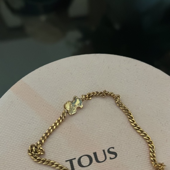 TOUS silver vermeil bracelet bear motif 7 inches lobster clasp - Picture 6 of 12